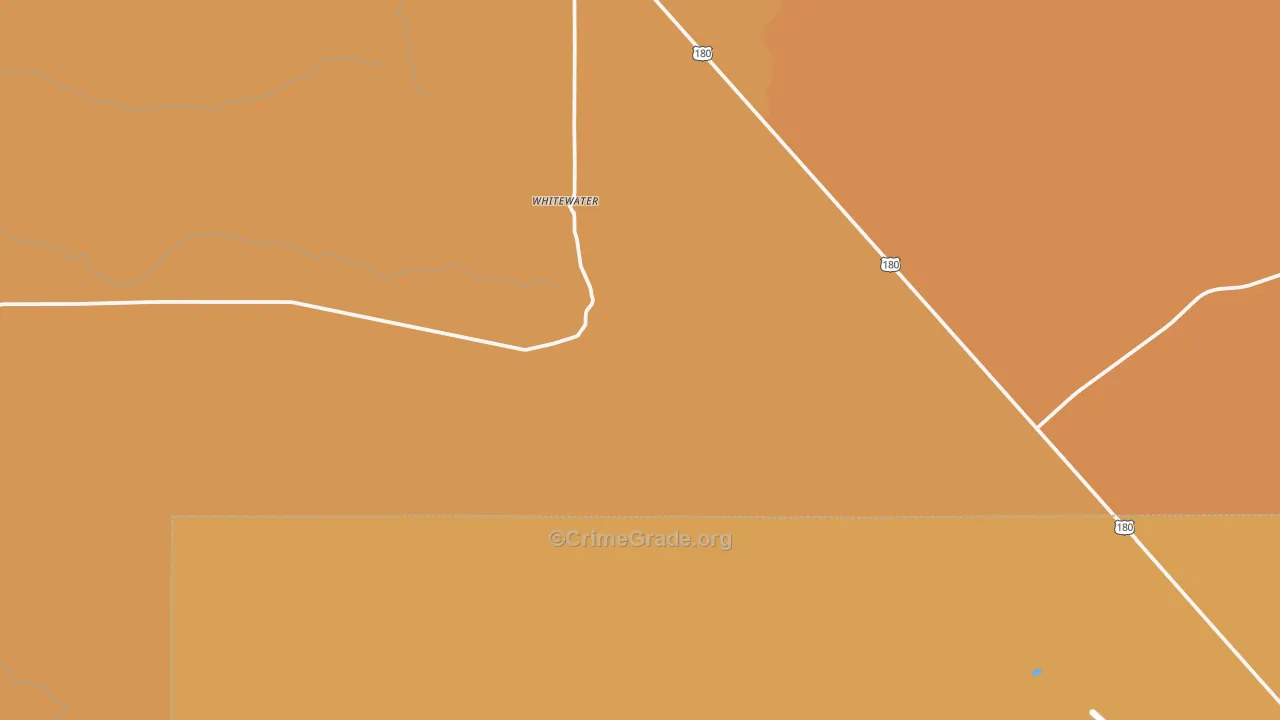 Whitewater, NM Map of Burglary Rates