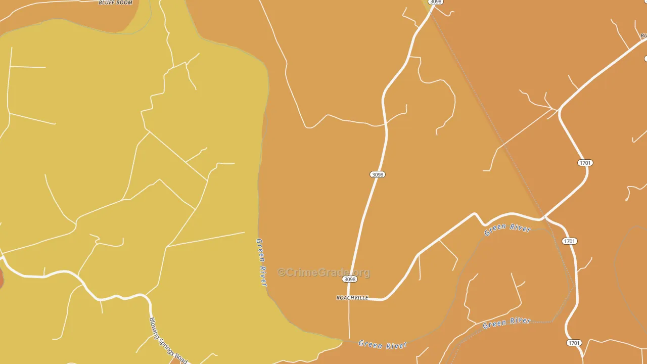 Whitewood, KY Map of Burglary Rates