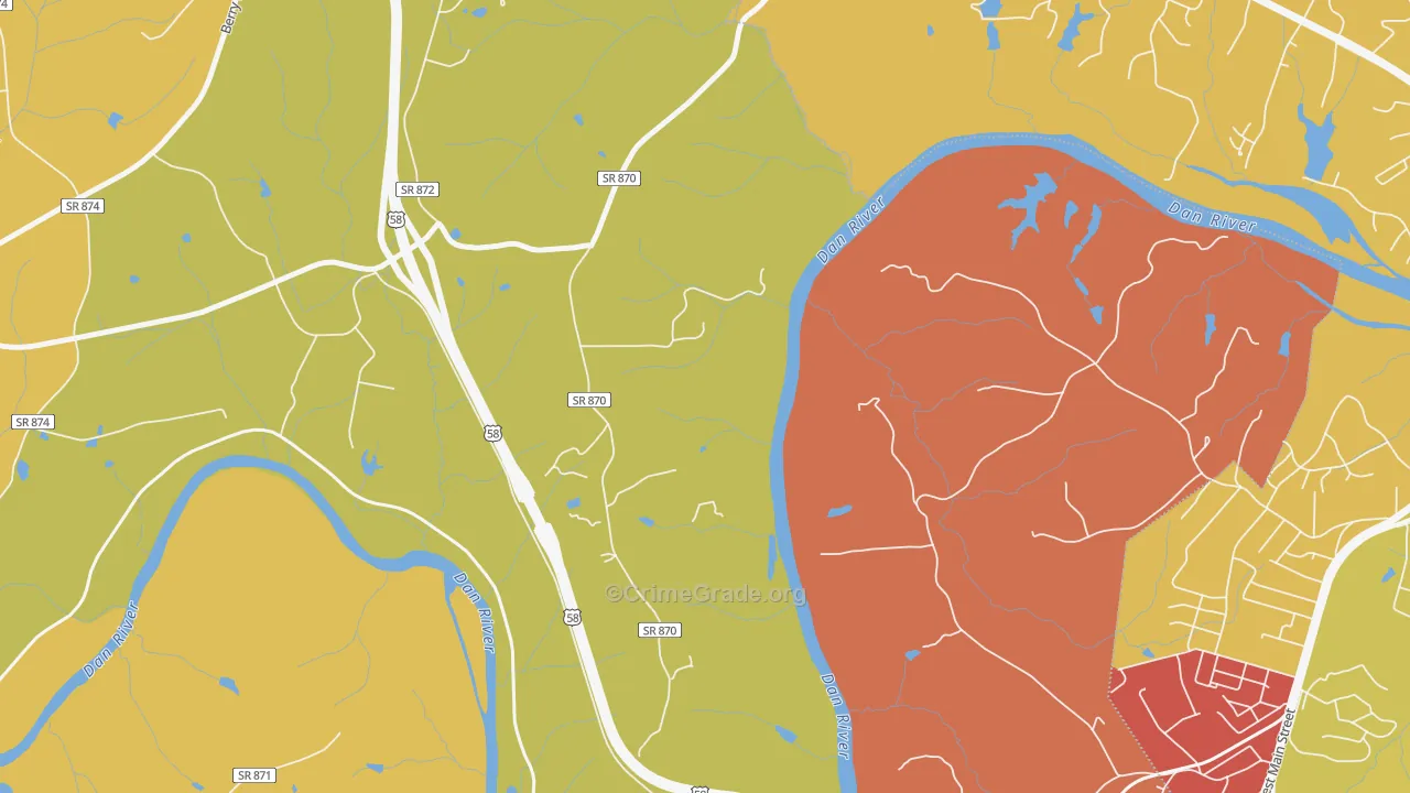 Whitfield, VA Map of Burglary Rates