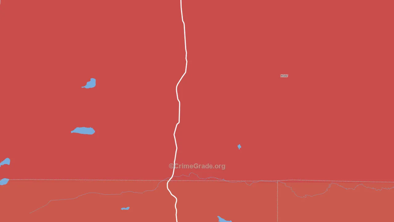 Whitman, NE Map of Burglary Rates