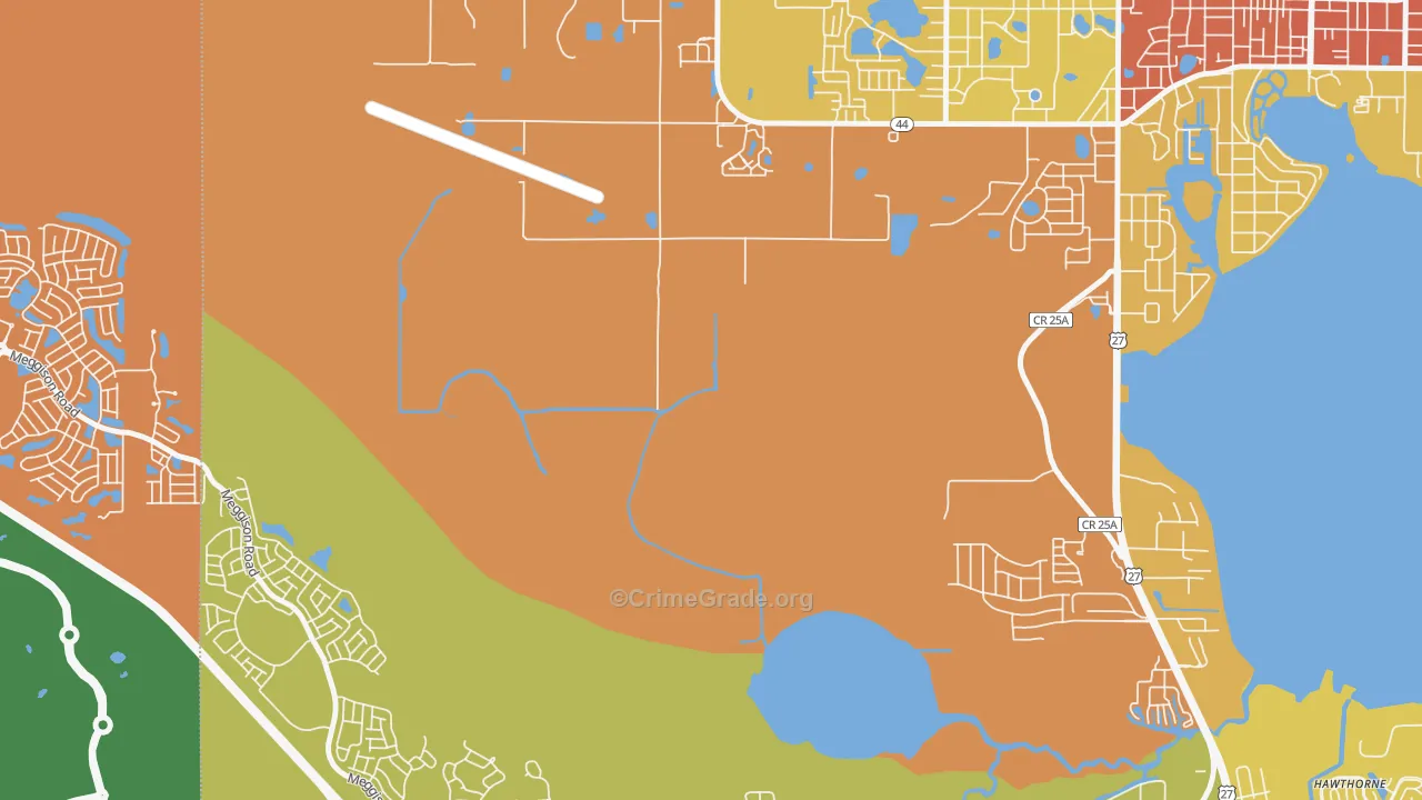 Whitney, FL Map of Burglary Rates