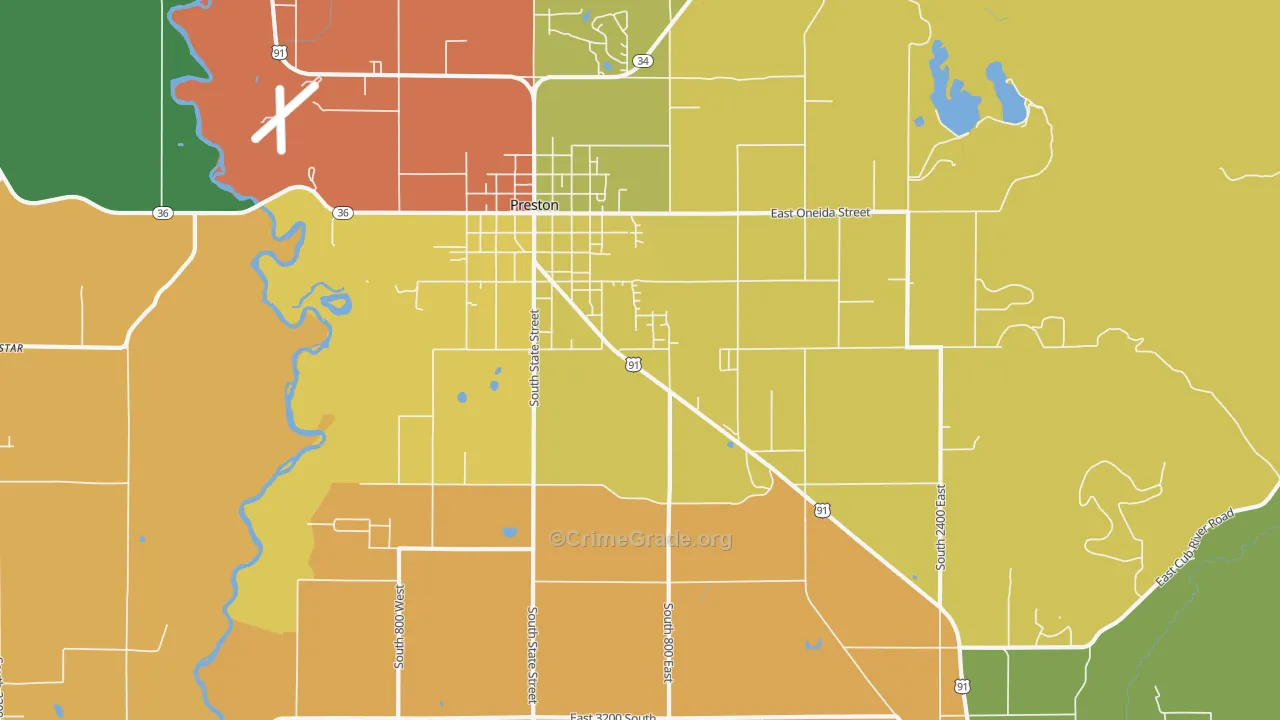 Whitney, ID Map of Burglary Rates