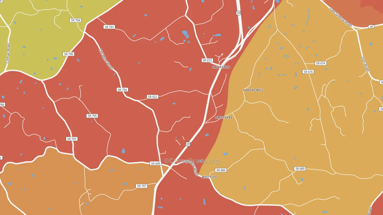 Whittle, VA Map of Burglary Rates