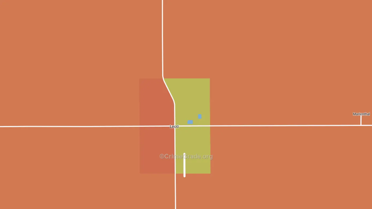 Wichita County, KS Map of Burglary Rates