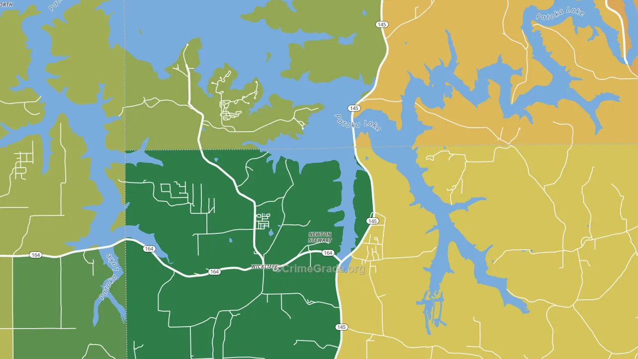 Wickliffe, IN Map of Burglary Rates