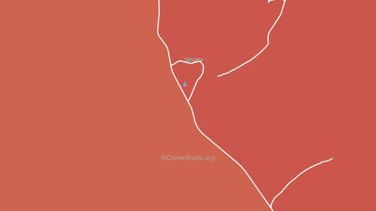 Wide Ruins, AZ Map of Burglary Rates