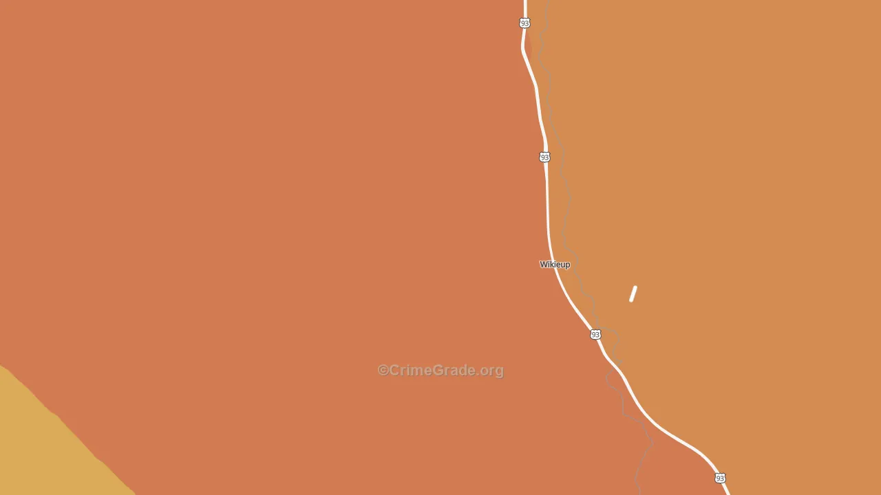 Wikieup, AZ Map of Burglary Rates