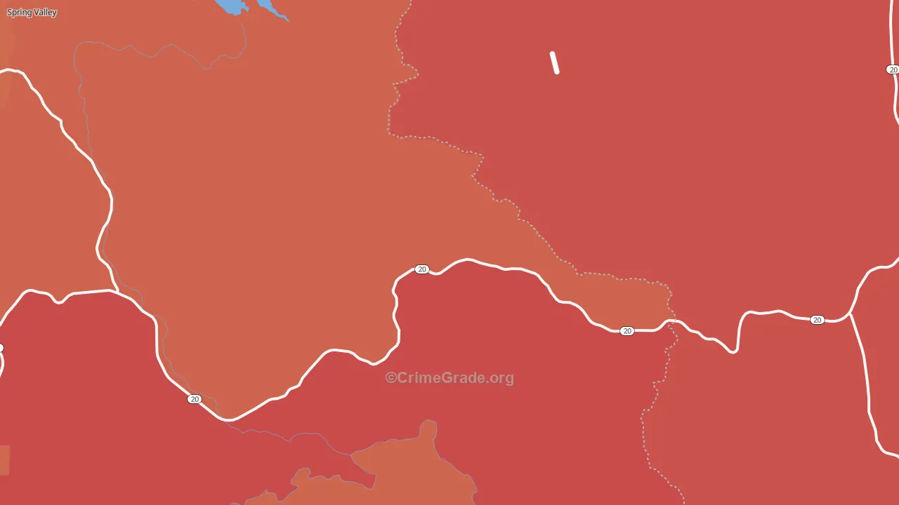 Wilbur Springs, CA Map of Burglary Rates