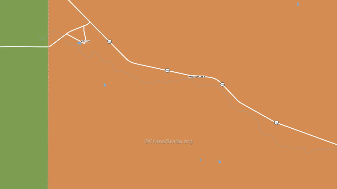 Wild Horse, CO Map of Burglary Rates