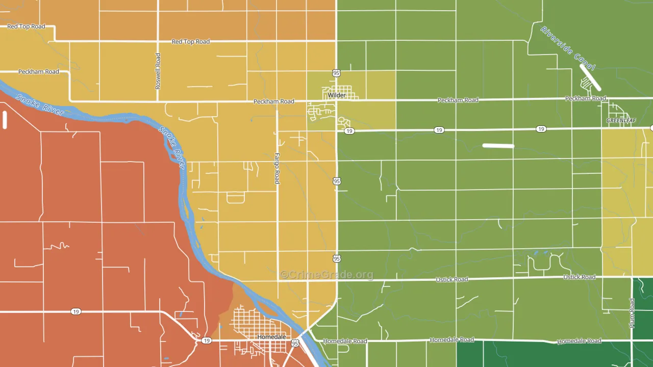 Wilder, ID Map of Burglary Rates
