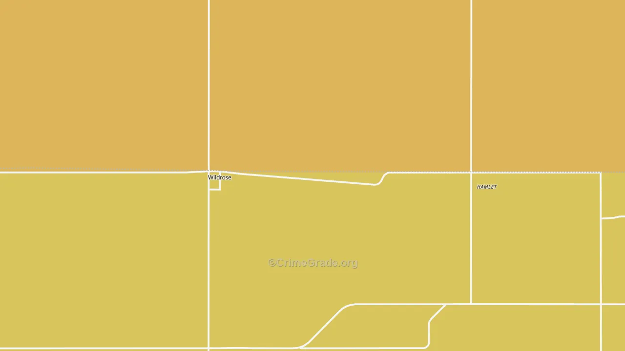 Wildrose, ND Map of Burglary Rates