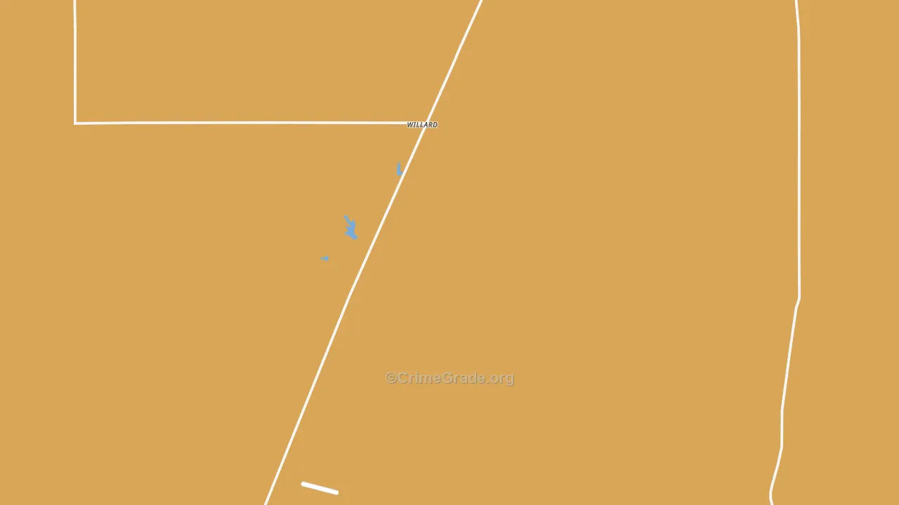 Willard, MT Map of Burglary Rates