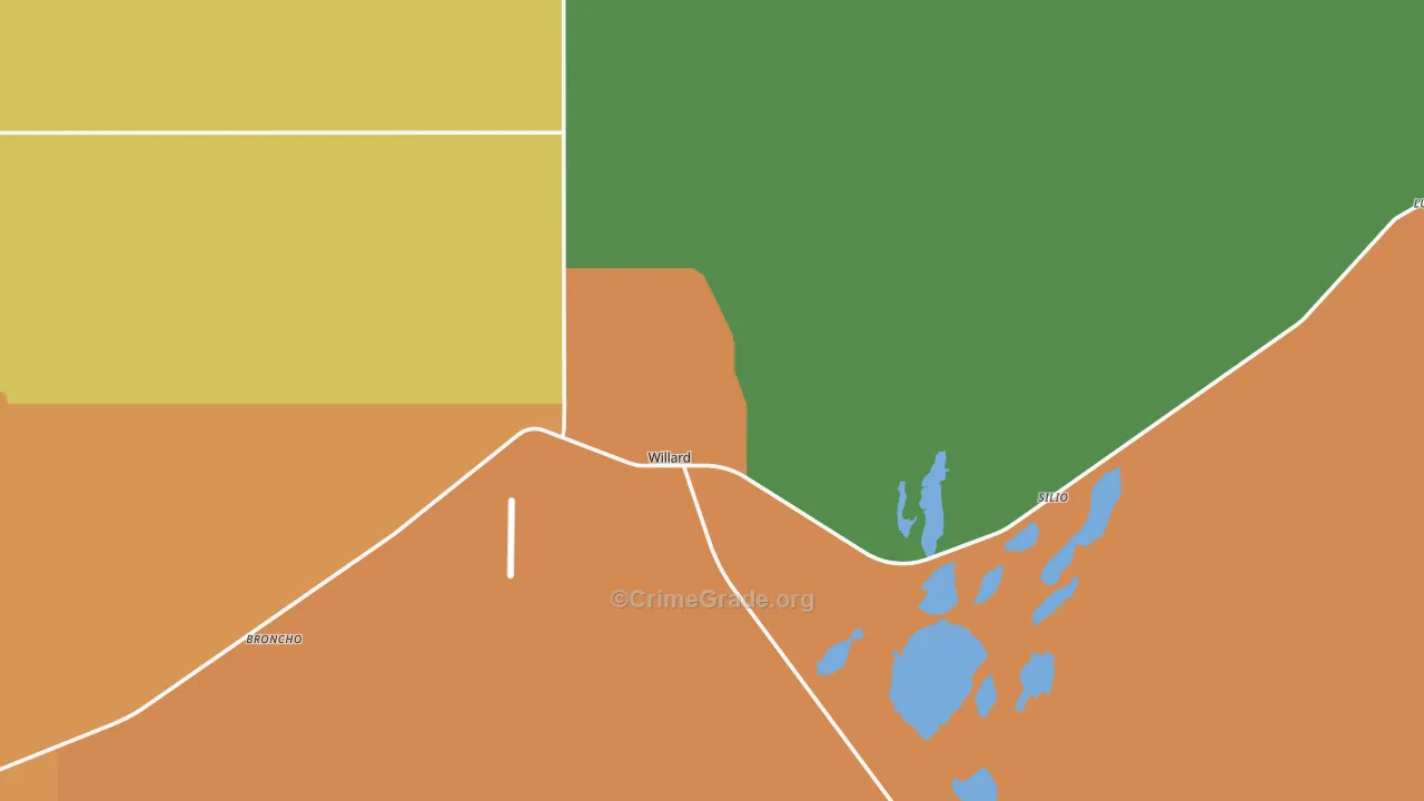 Willard, NM Map of Burglary Rates