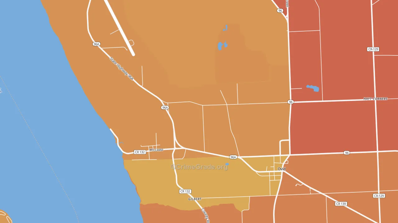 Willard, NY Map of Burglary Rates
