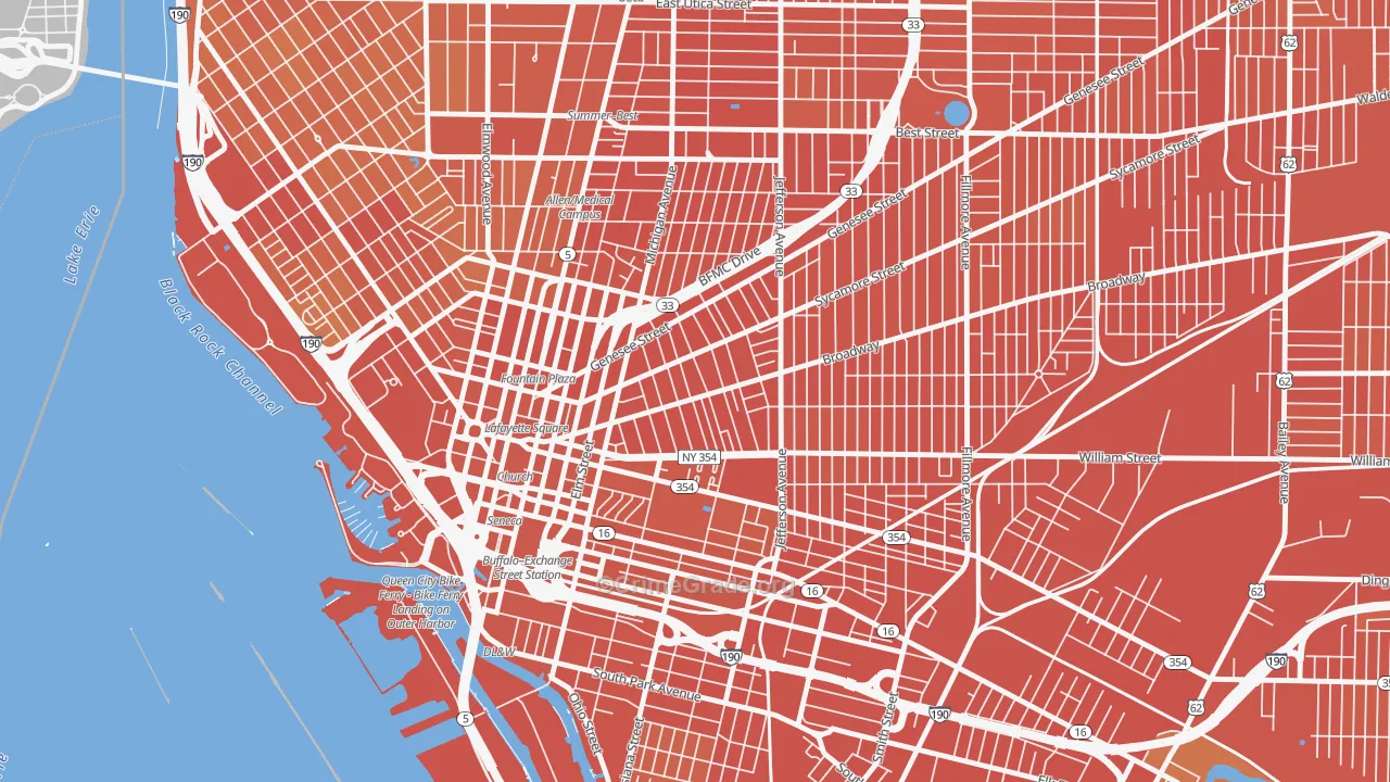 Willert Park, Buffalo, NY Map of Burglary Rates