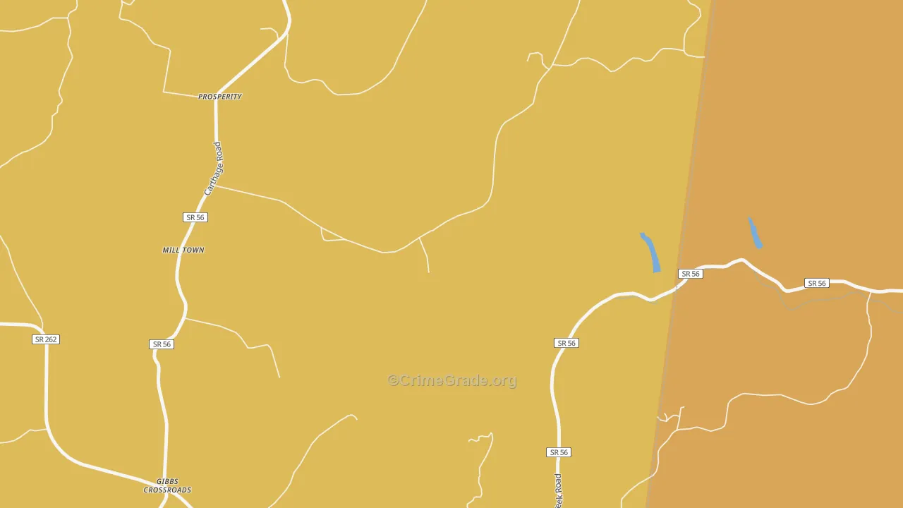 Willette, TN Map of Burglary Rates