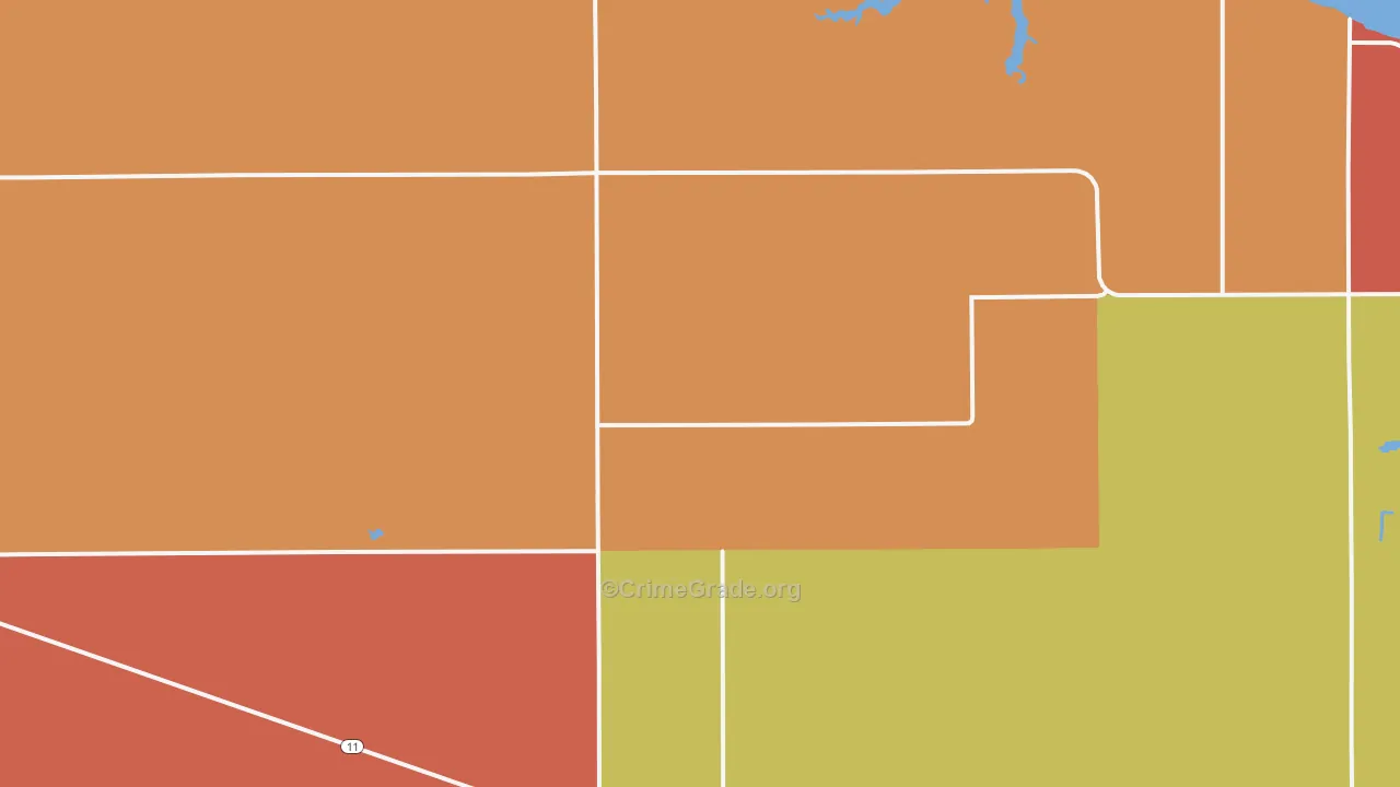 Williams, MN Map of Burglary Rates