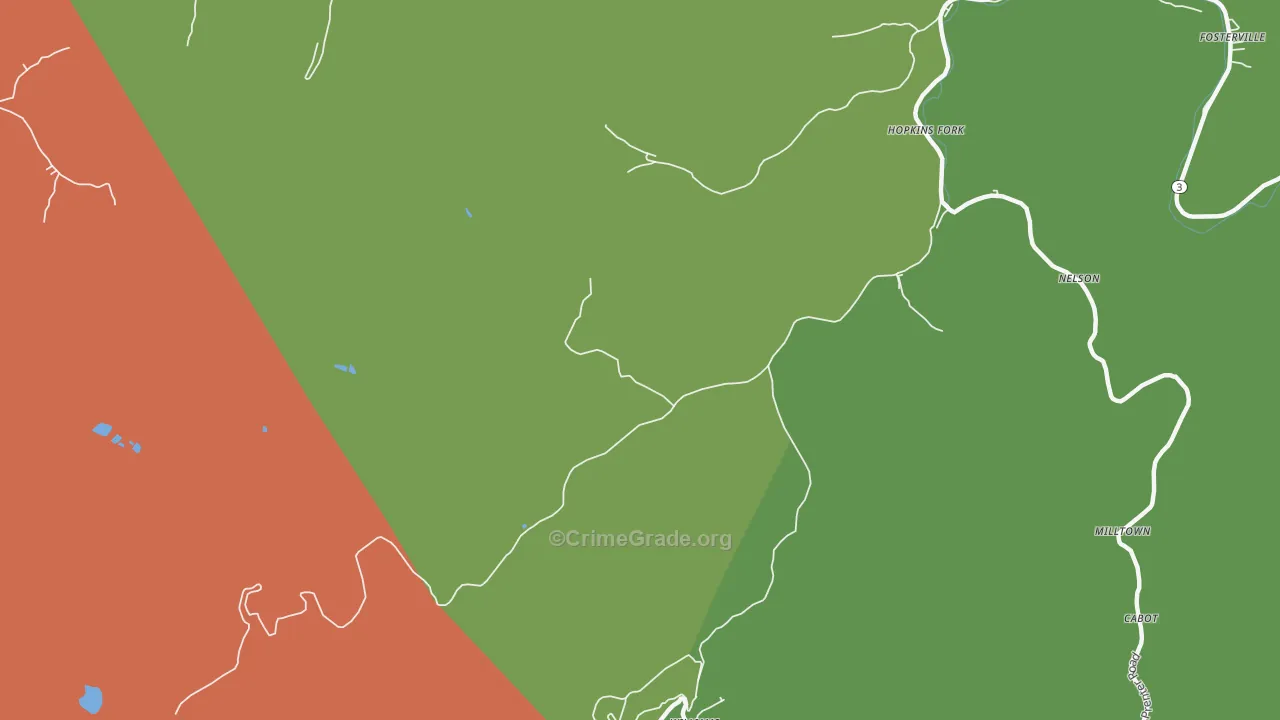 Williams Mountain, WV Map of Burglary Rates