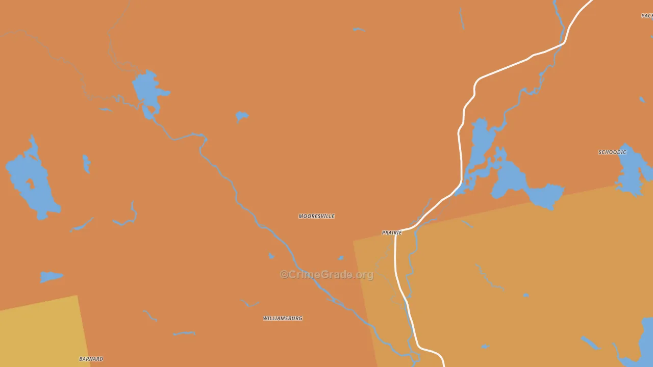 Williamsburg, ME Map of Burglary Rates