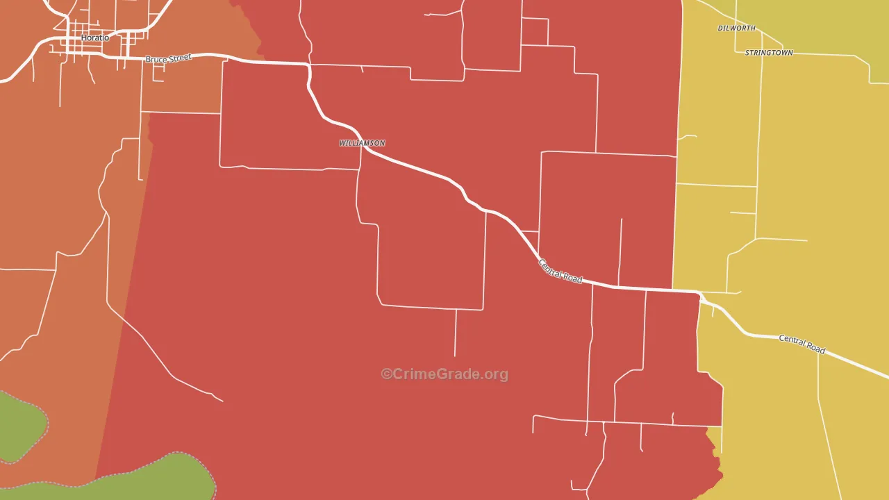 Williamson, AR Map of Burglary Rates