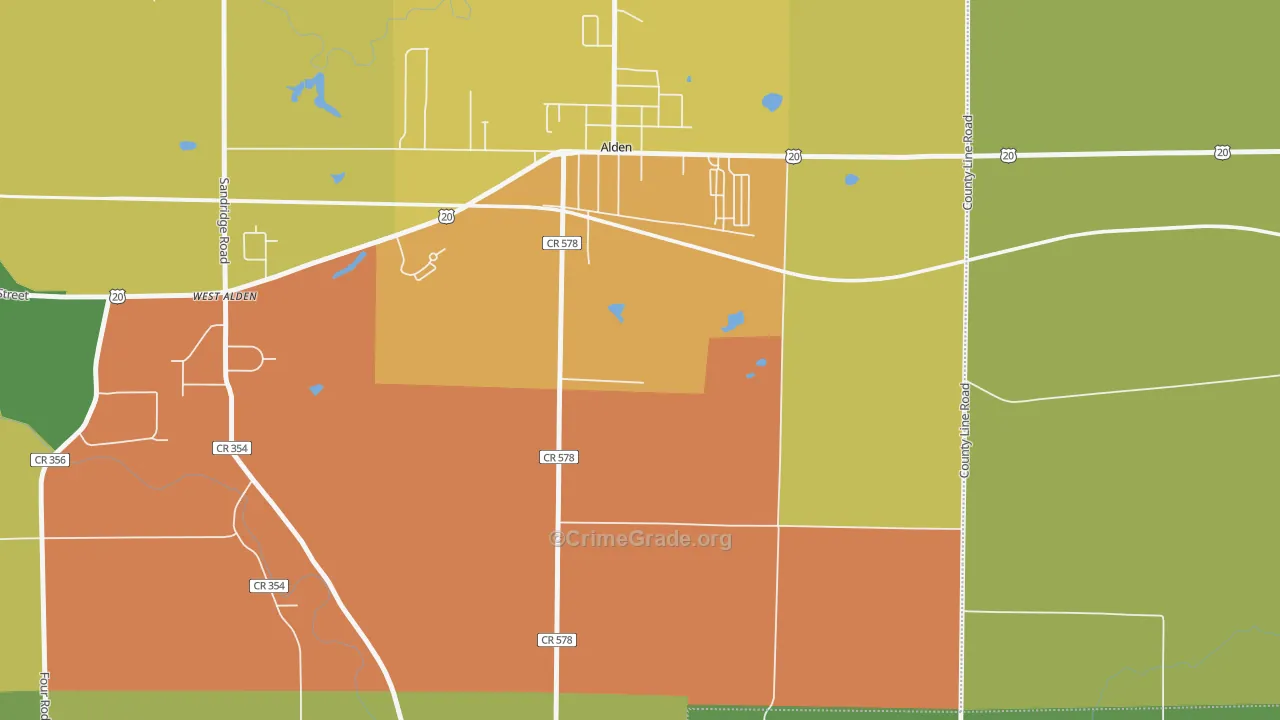 Williston, NY Map of Burglary Rates