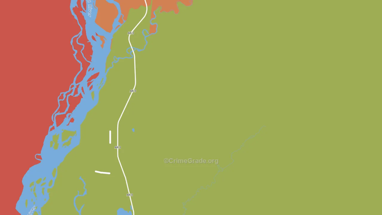 Willow, AK Map of Burglary Rates