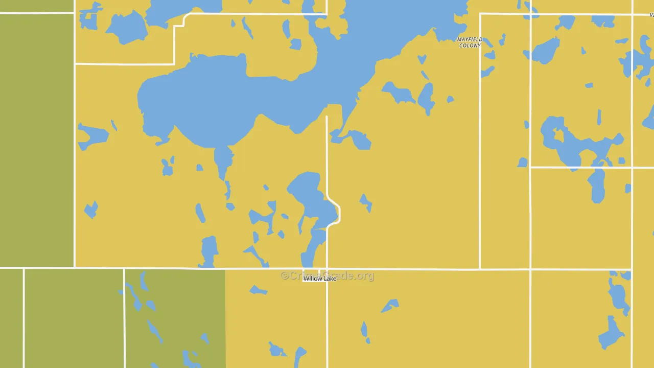 Willow Lake, SD Map of Burglary Rates
