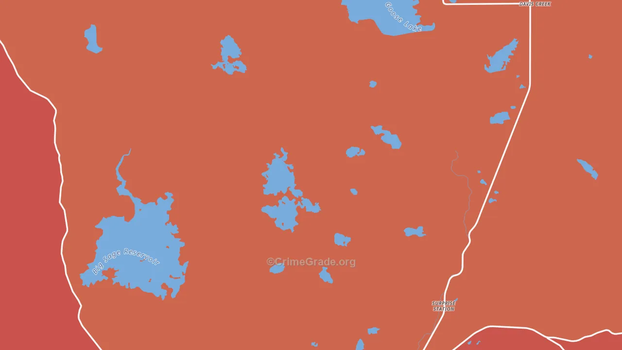 Willow Ranch, CA Map of Burglary Rates