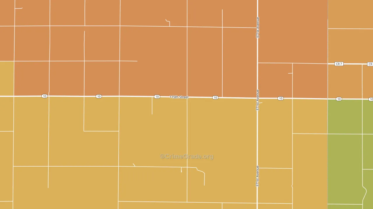 Willow, SD Map of Burglary Rates