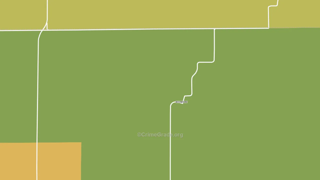Wilmore, KS Map of Burglary Rates
