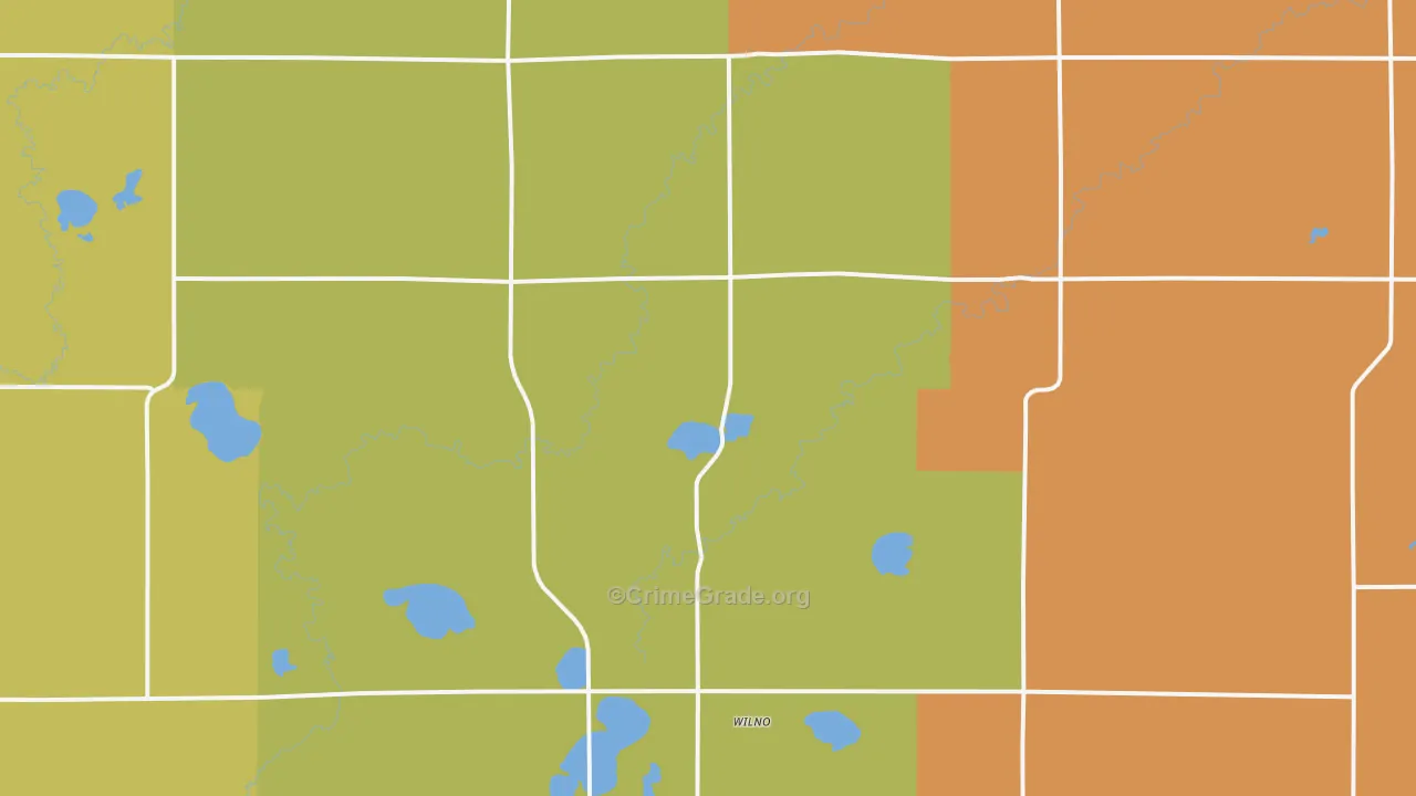 Wilno, MN Map of Burglary Rates