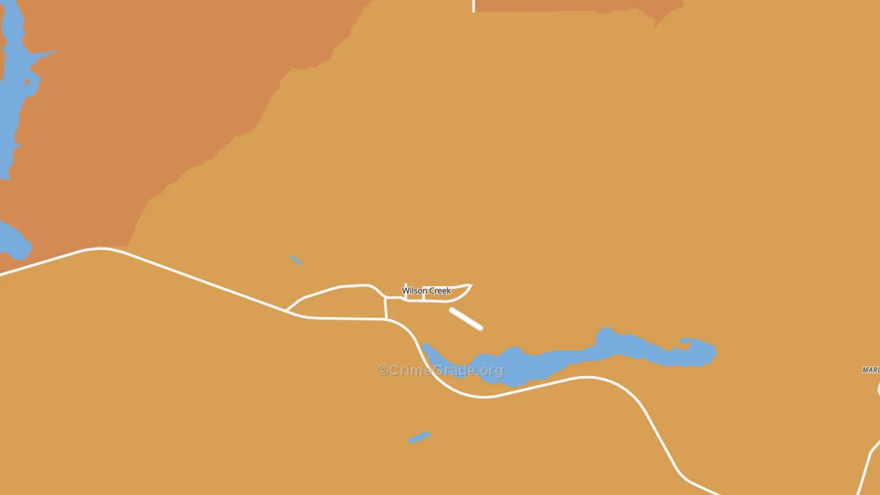 Wilson Creek, WA Map of Burglary Rates