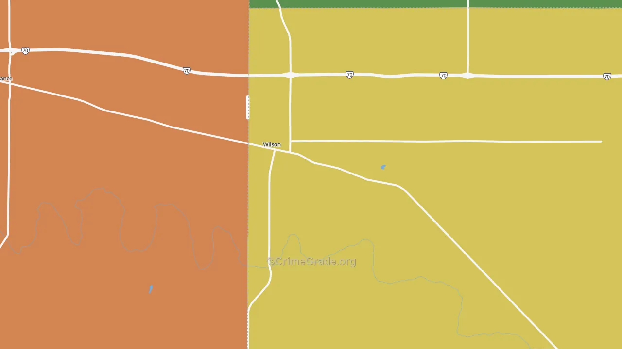 Wilson, KS Map of Burglary Rates
