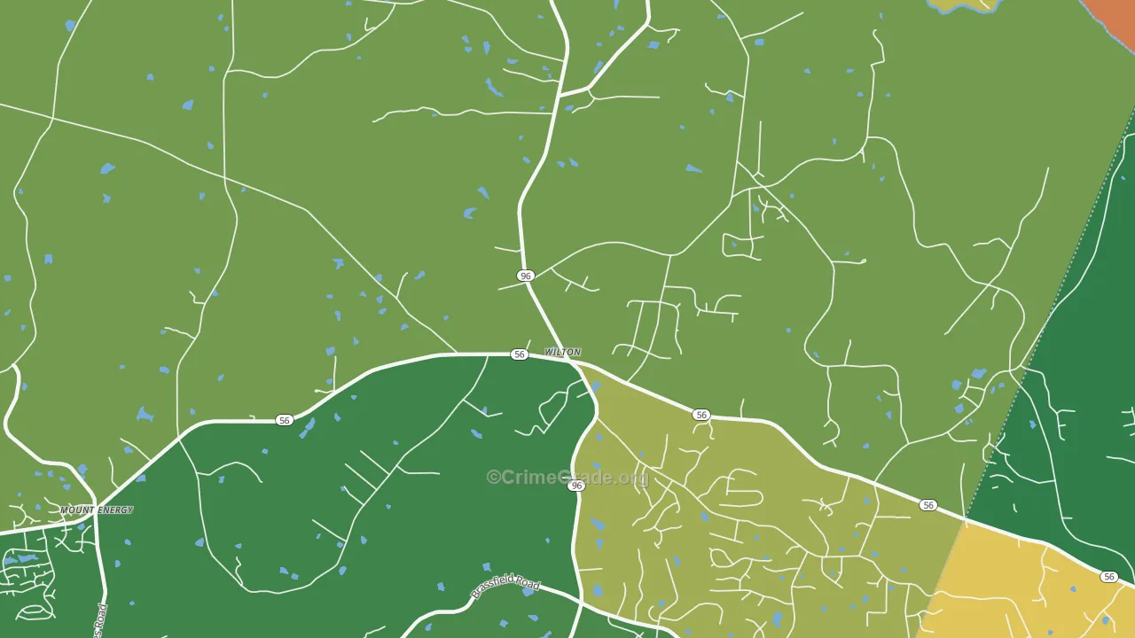 Wilton, NC Map of Burglary Rates