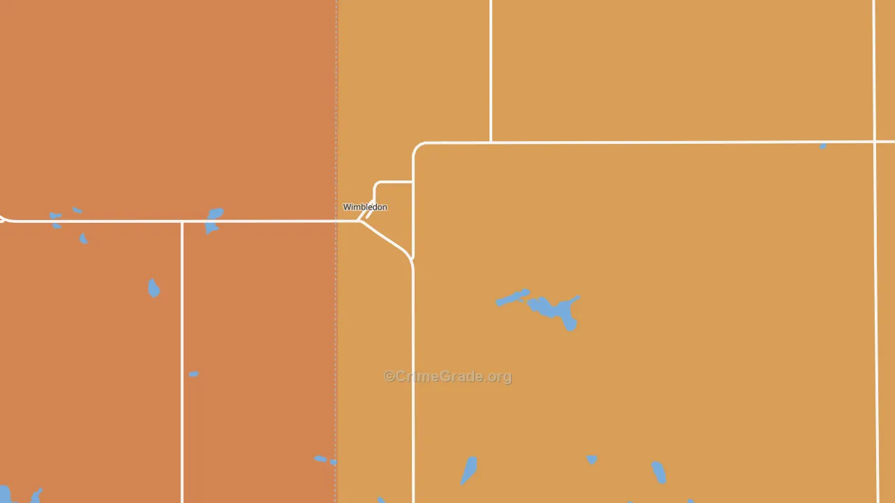 Wimbledon, ND Map of Burglary Rates