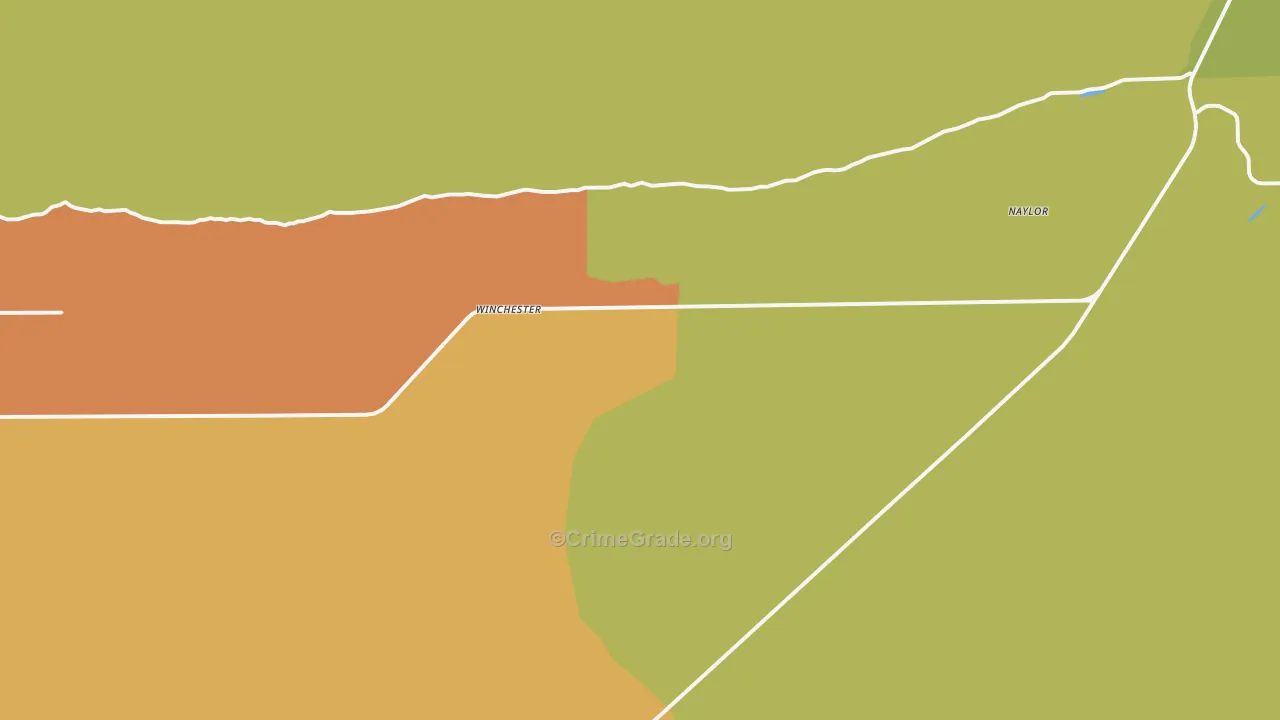 Winchester, WA Map of Burglary Rates