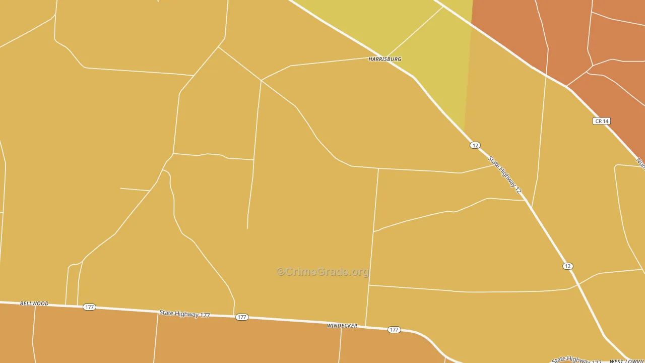 Windecker, NY Map of Burglary Rates