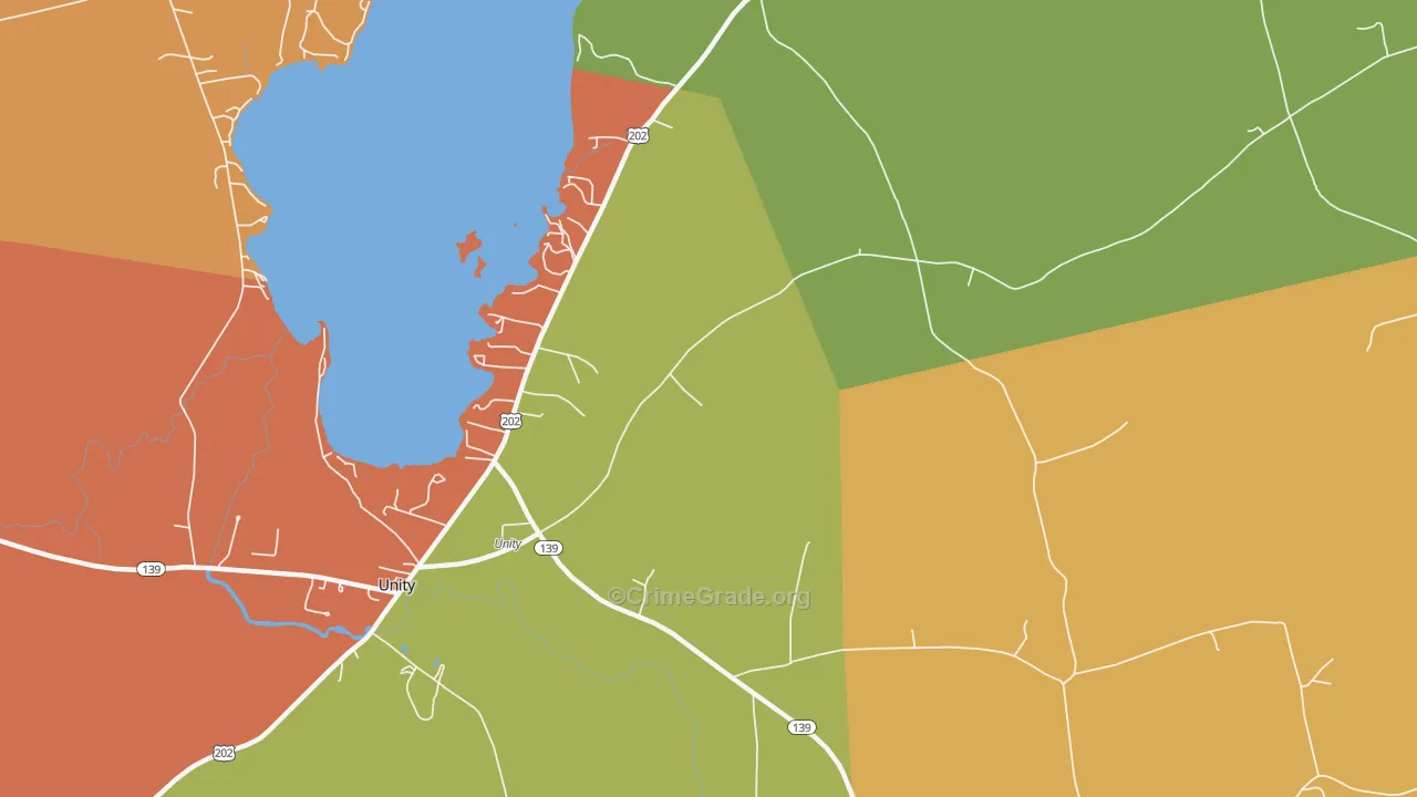Windemere, ME Map of Burglary Rates
