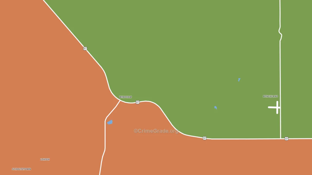Windham, MT Map of Burglary Rates