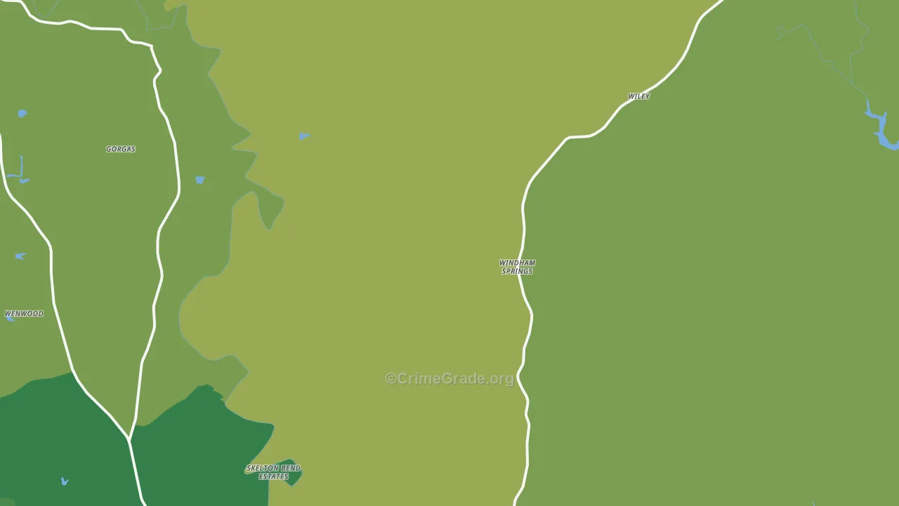 Windham Springs, AL Map of Burglary Rates
