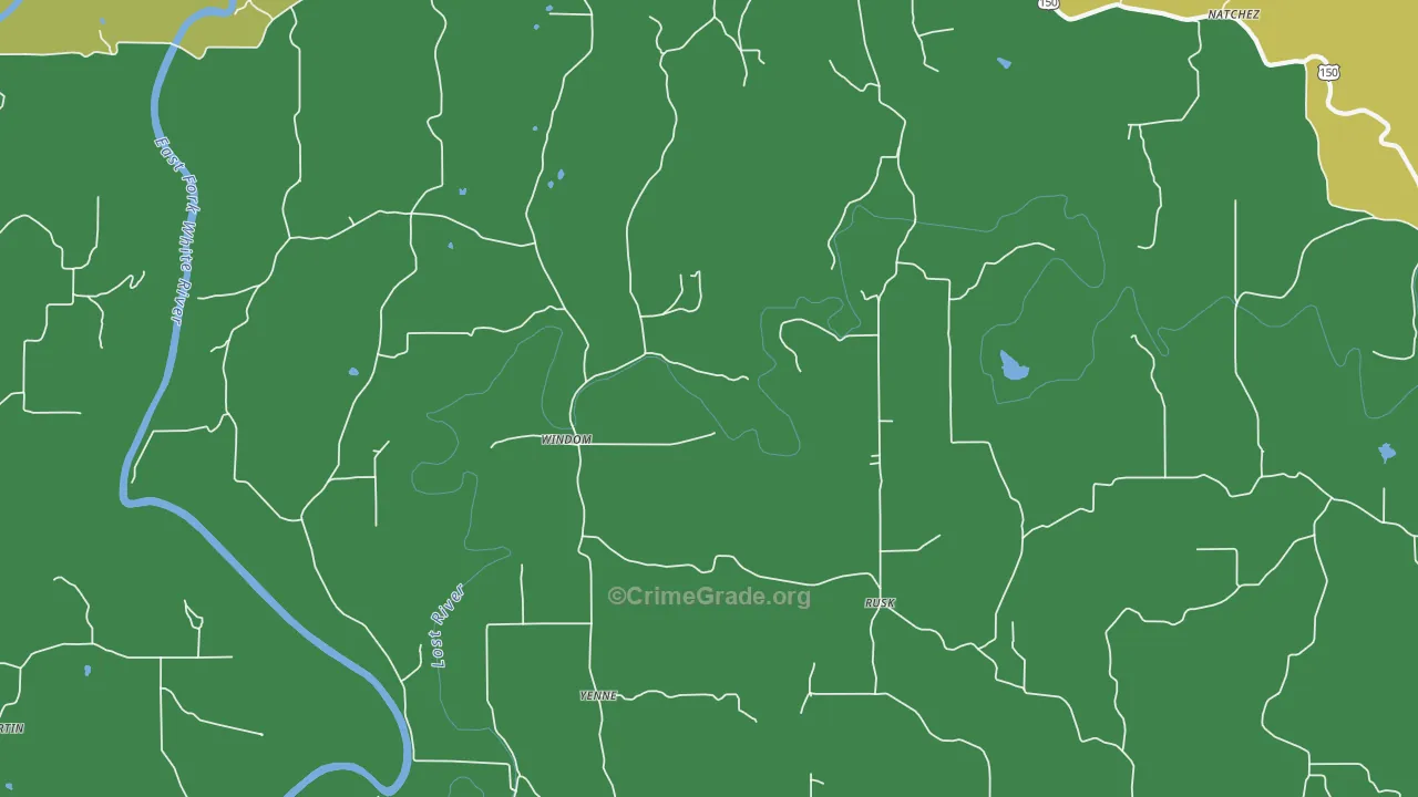Windom, IN Map of Burglary Rates