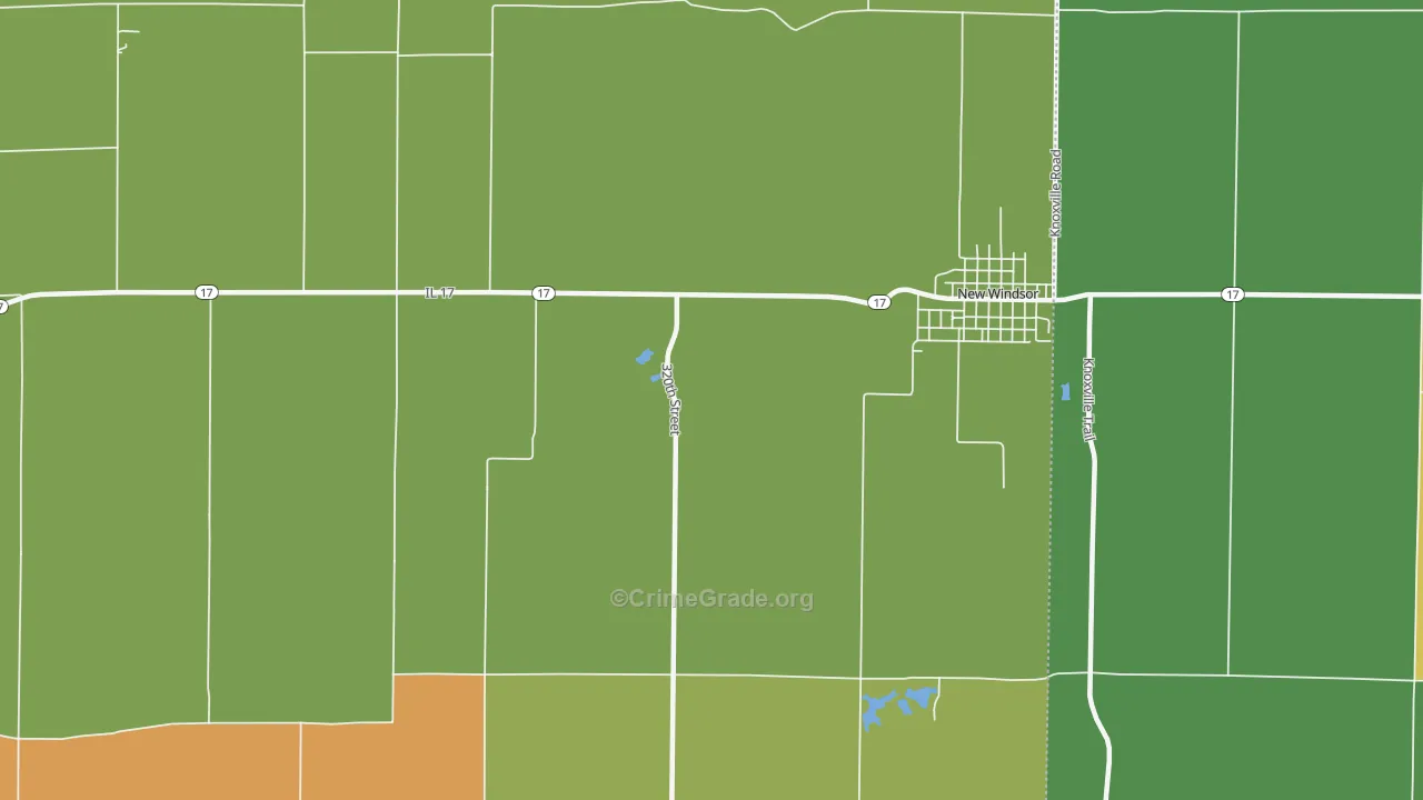 Windsor Mercer County, IL Map of Burglary Rates