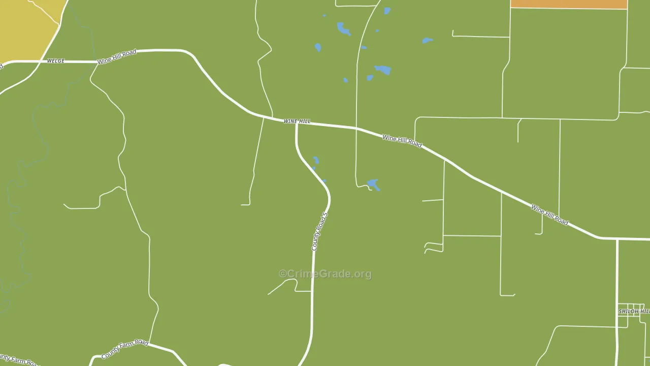 Wine Hill, IL Map of Burglary Rates