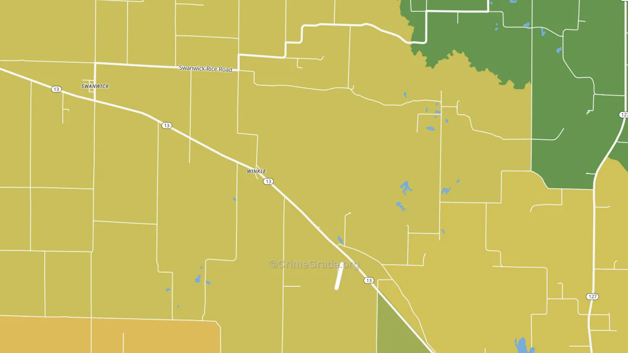 Winkle, IL Map of Burglary Rates