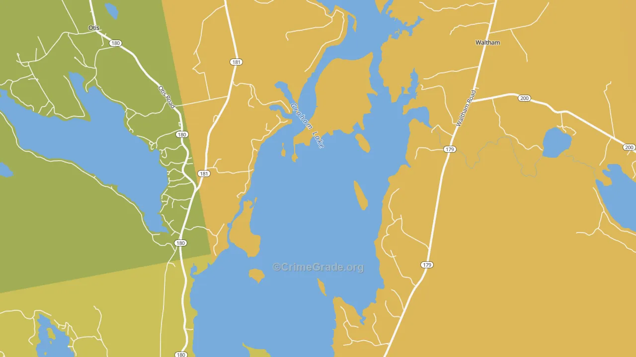 Winkumpaugh Corners, ME Map of Burglary Rates