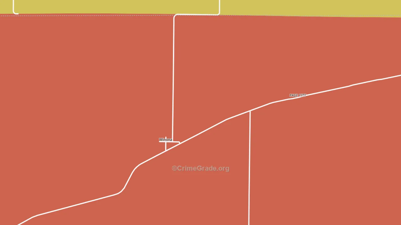 Winona, KS Map of Burglary Rates