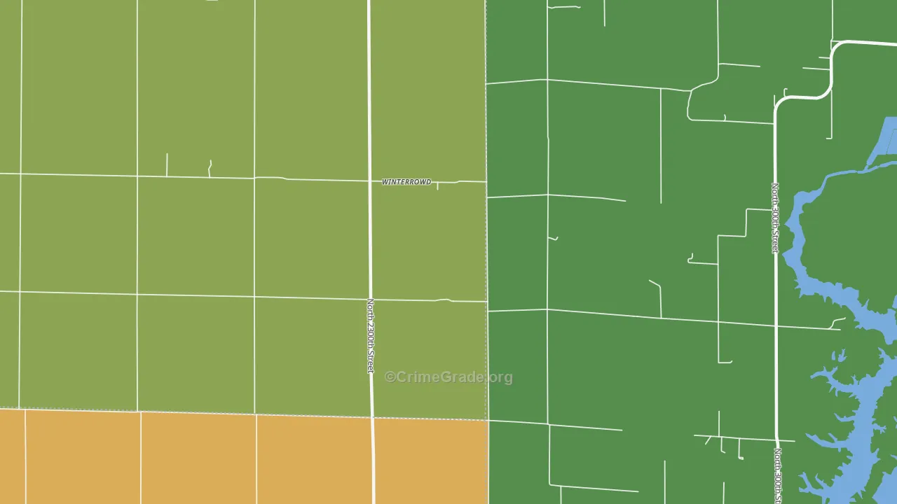 Winterrowd, IL Map of Burglary Rates