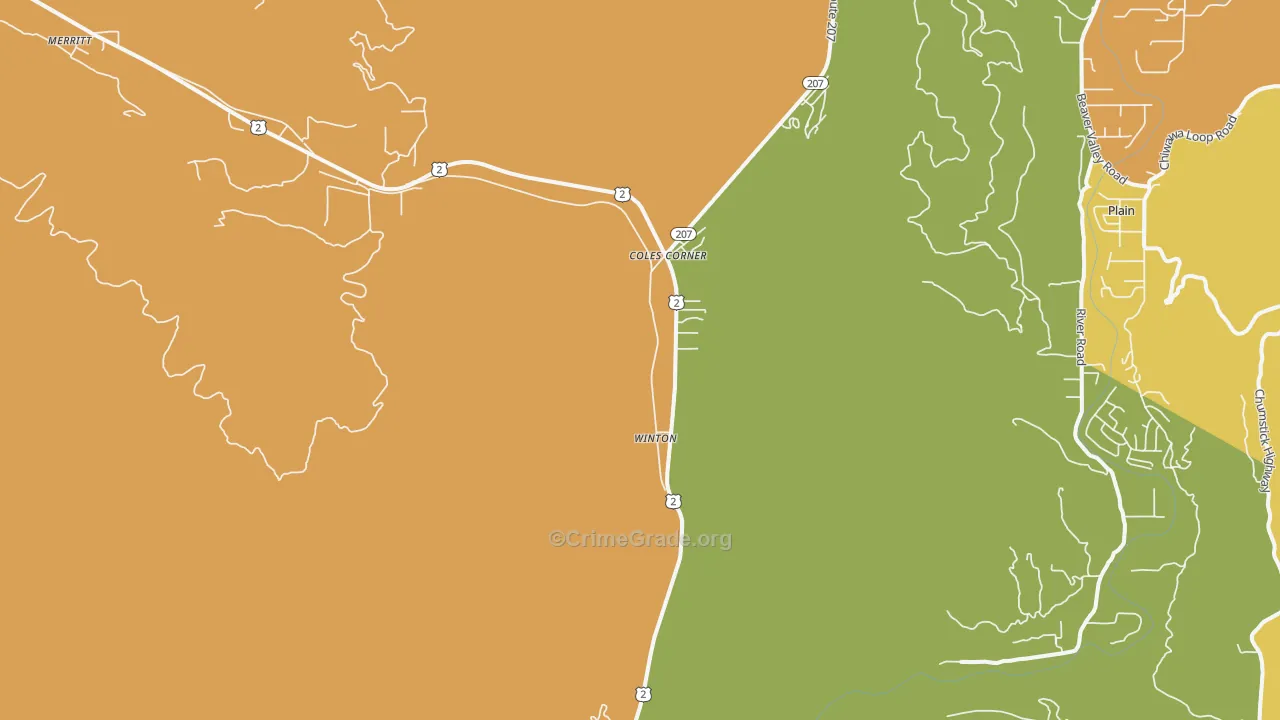 Winton, WA Map of Burglary Rates