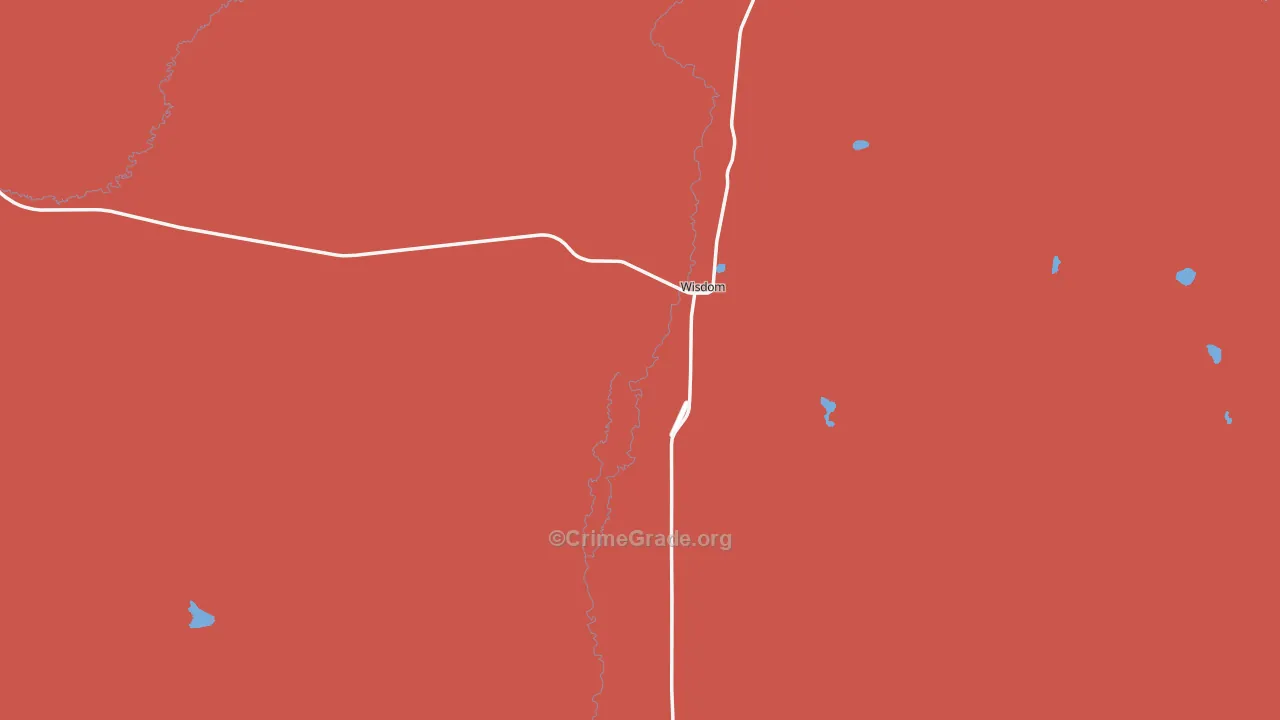 Wisdom, MT Map of Burglary Rates