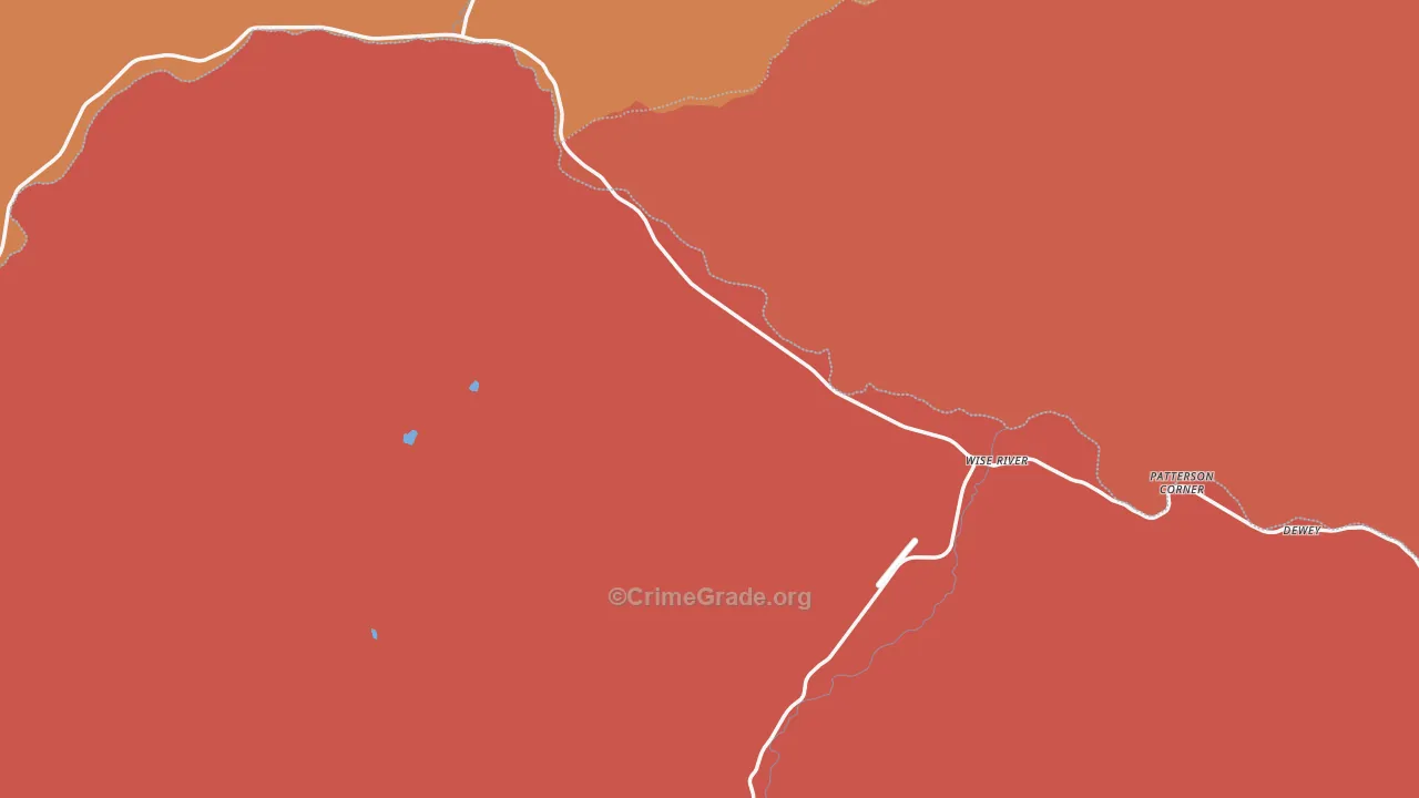Wise River, MT Map of Burglary Rates